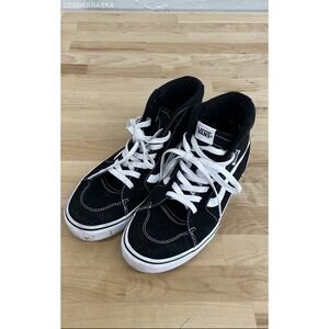 VANS Black Classic High Top Suede Skateboard Youth Shoes Sneakers - Size 6